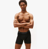 Tommy Hilfiger 3 Pack Mens BOXER BRIEF Multi front view on model showcasing black boxer briefs.