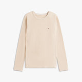 Tommy Hilfiger WAFFLE & PJ Mens Set Multicoloured front view long sleeve beige top