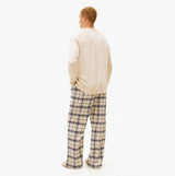 Tommy Hilfiger WAFFLE & PJ Mens Set Multicoloured back view showcasing relaxed fit and plaid design.