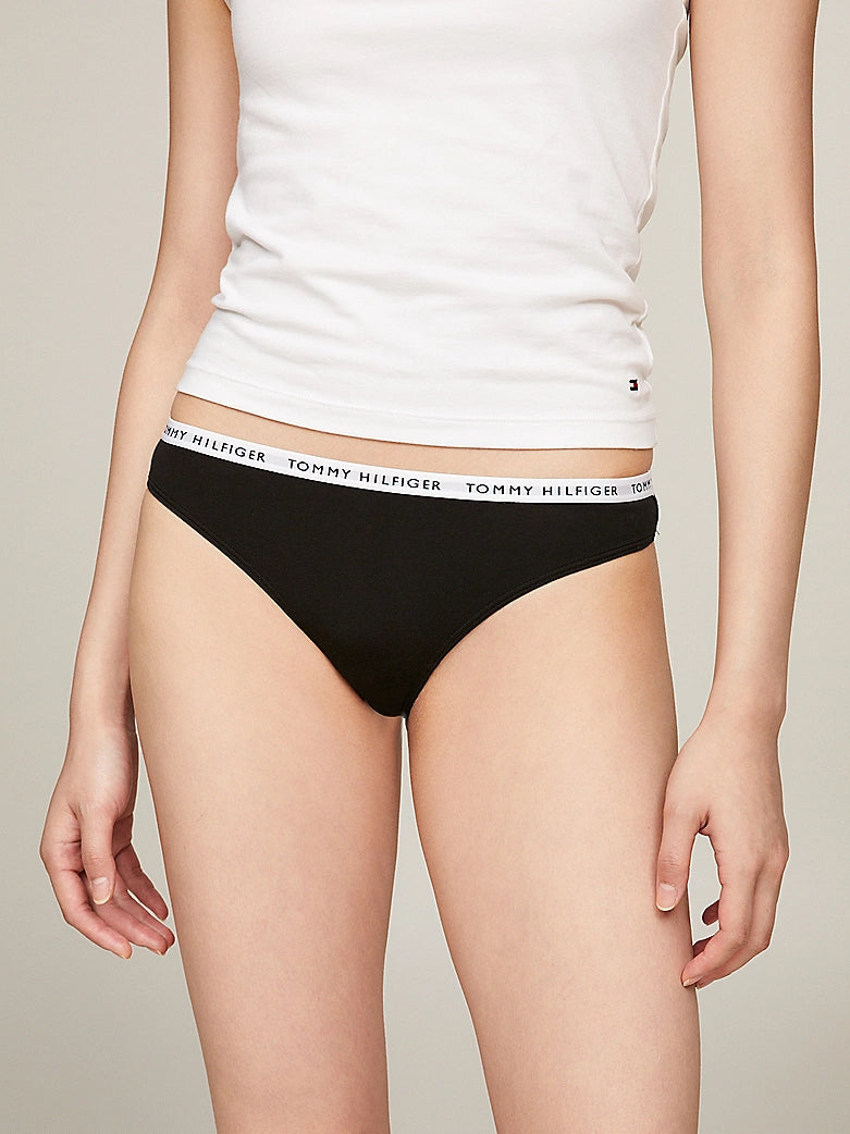 Tommy Hilfiger THONG 3 Pack Womens Black