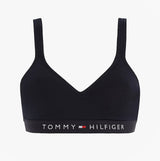 Tommy Hilfiger BRALETTE LIFT Womens Desert Sky front view showing padded, moulded cups and signature logo band.