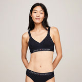 Tommy Hilfiger BRALETTE LIFT Womens Desert Sky front view, featuring padded non-wired design in cotton blend.