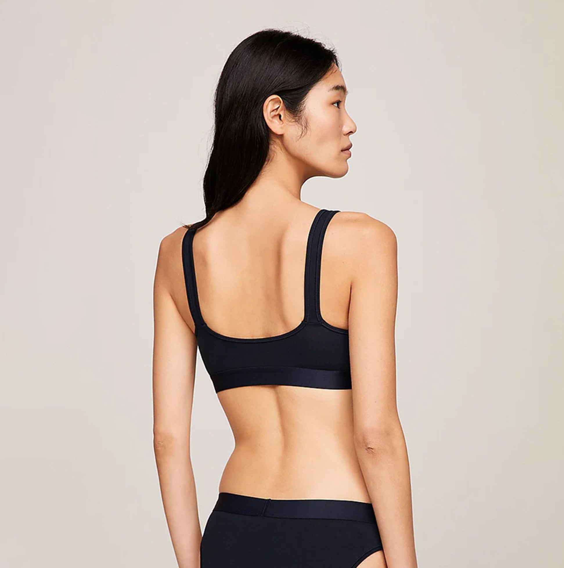 Tommy Hilfiger BRALETTE LIFT Womens Desert Sky back view of bralette, highlighting fabric and fit.