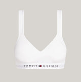 Tommy Hilfiger BRALETTE LIFT Womens White front view with logo detail and padded cups