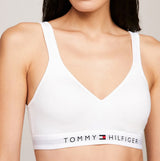 Tommy Hilfiger BRALETTE LIFT Womens White front view showing padded, non-wired design and branded underband.