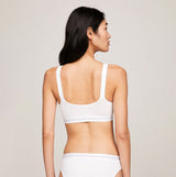 Tommy Hilfiger BRALETTE LIFT Womens White back view showcasing the padded, non-wired design and regular fit.