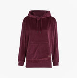 Tommy Hilfiger LONG HOODIE VELOUR Womens Hoodie Deep Burgundy