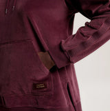 Tommy Hilfiger LONG HOODIE VELOUR Womens Hoodie Deep Burgundy