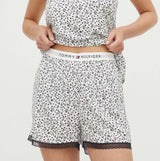 Tommy Hilfiger WOVEN SHORT PRINT Womens Shorts Feather Print Ecru