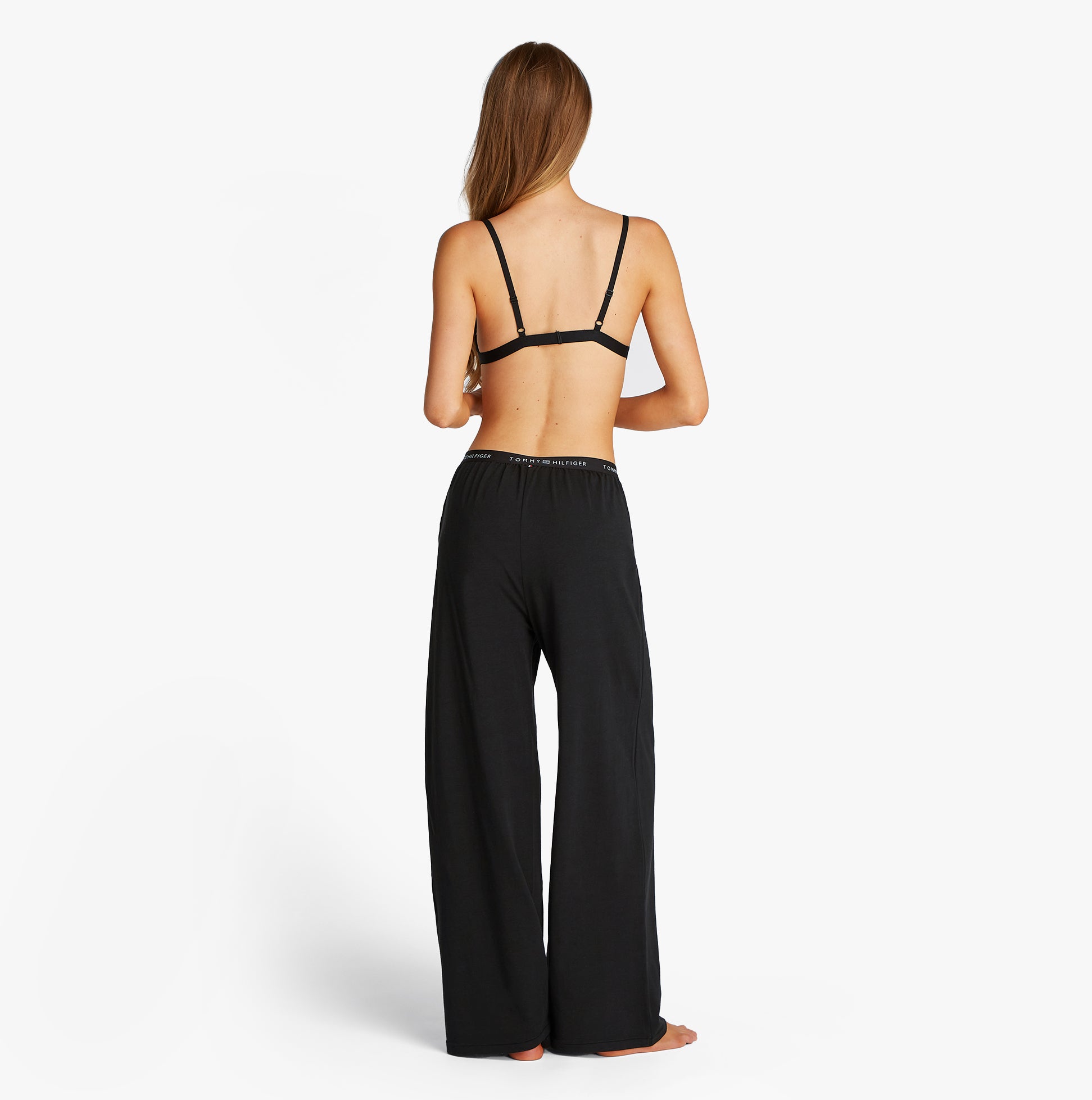 Tommy Hilfiger HERITAGE LOGO Womens 3 Pack Triangle Bras Black/ Navy Rib/ White