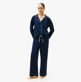 Tommy Hilfiger SHIRT PANTS SET Womens Set Dark Night Navy front view of model wearing the set.