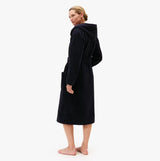Tommy Hilfiger TOWELLING BATHROBE Womens Bathrobes Desert Sky back view, 100% cotton, long sleeve, relaxed fit