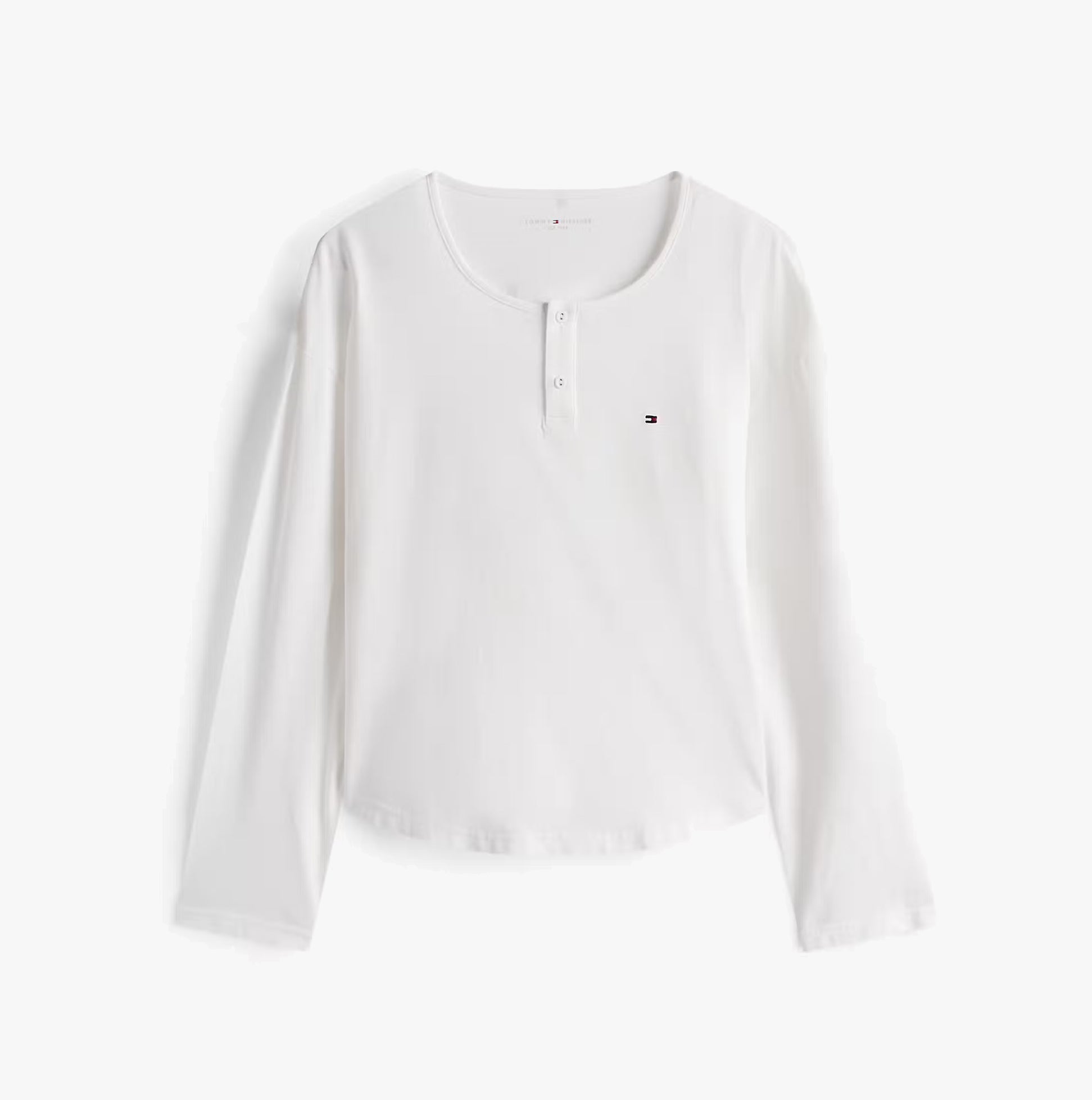 Tommy Hilfiger GIFT LS TEE FLNL SET Womens Pyjama Set Multicoloured front view of long sleeve white tee