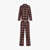 Tommy Hilfiger LS FLNL SHIRT PJ PAN Womens Set Tartan Reiker Burgundy
