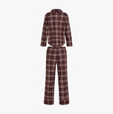Tommy Hilfiger LS FLNL SHIRT PJ PAN Womens Set Tartan Reiker Burgundy