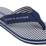 Tommy Hilfiger ITHACA STRIPE Womens Toe-Post Sandals Preppy Navy