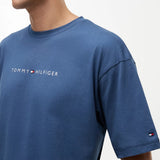 Tommy Hilfiger SS LOGO TEE Mens T-Shirt Aegean Sea