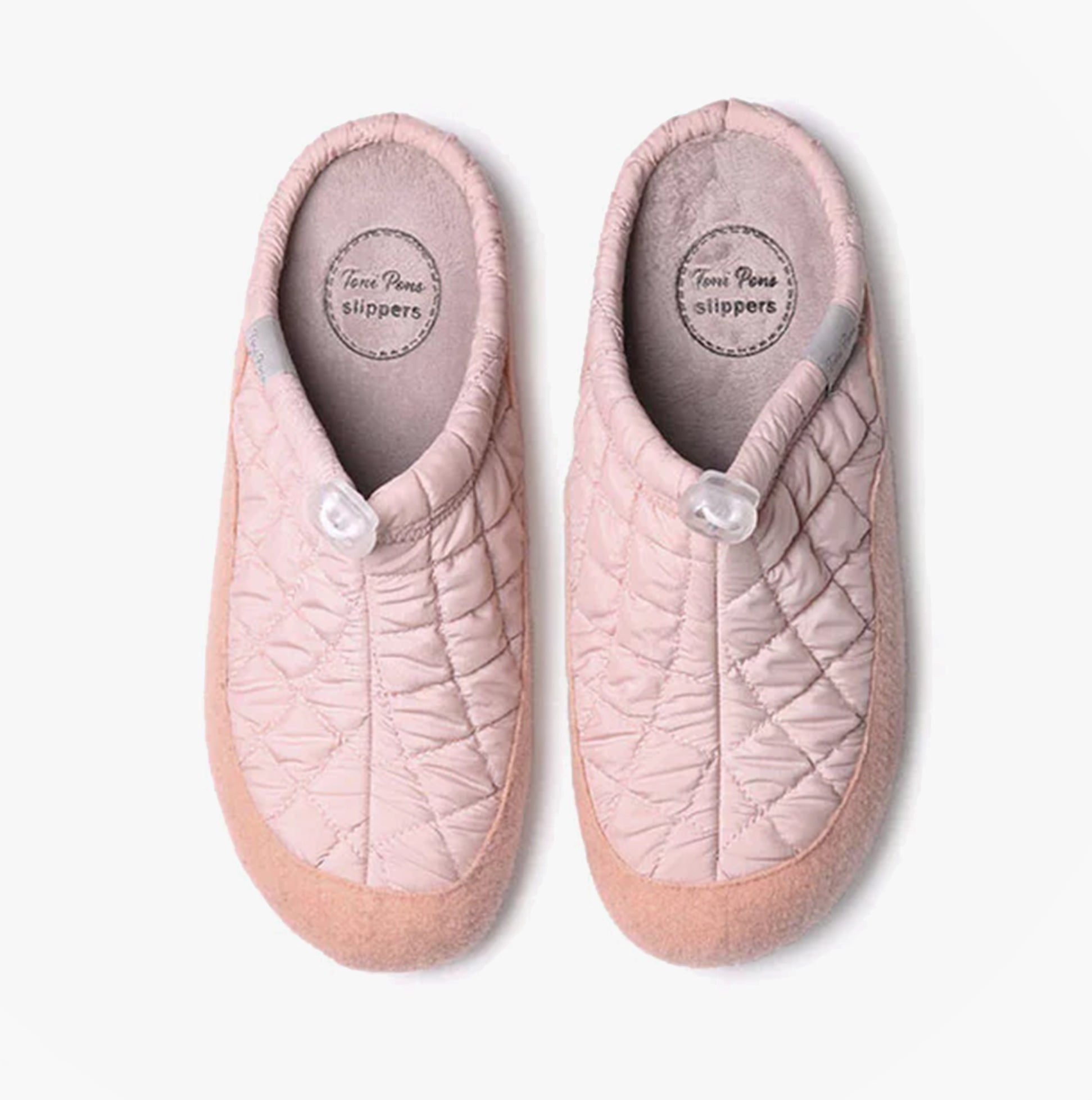 Toni Pons MEL-UM Womens Slippers Nude top view showing slip-on style and round toe shape.
