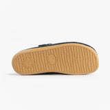 Toni Pons MIMA-FP Womens Mule Slippers Blue bottom view with rubber sole and textured grip.
