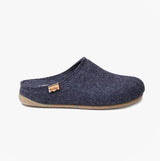Toni Pons MONA-FR Womens Mari side view grey felt slipper with round toe and slip-on design.