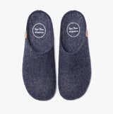 Toni Pons MONA-FR Womens Mari top view slippers in navy felt, slip-on design, comfort and breathable features.