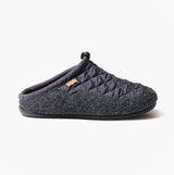 Toni Pons DARLA-SB Womens Slippers Gris side view showing sheepskin upper, round toe shape, and slip-on design.