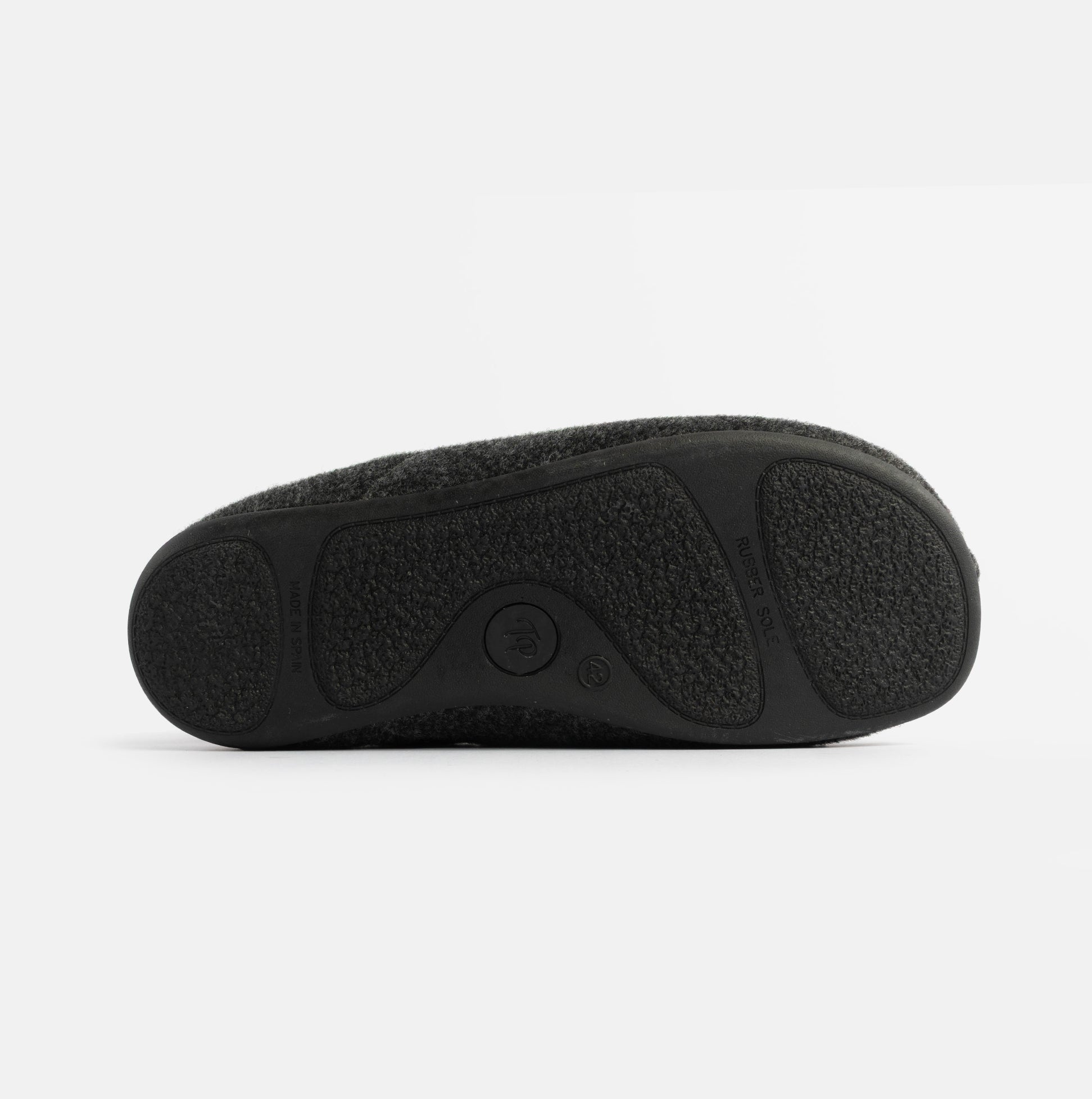 Toni Pons NADIR-UM Mens Mule Slippers Pruna Wine bottom view showing synthetic sole detail for comfort and traction.