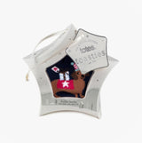 Totes Isotoner NOVELTY ANKLE Womens Socks Dog in gift box, star-shaped packaging, featuring cute dog design