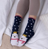 Totes Isotoner NOVELTY ANKLE Womens Socks Polar Bear