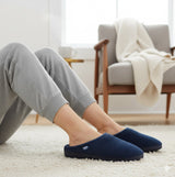 Totes Isotoner POPCORN TERRY Womens Mule Slippers Navy