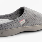 Totes Isotoner POPCORN TERRY Womens Mule Slippers Grey