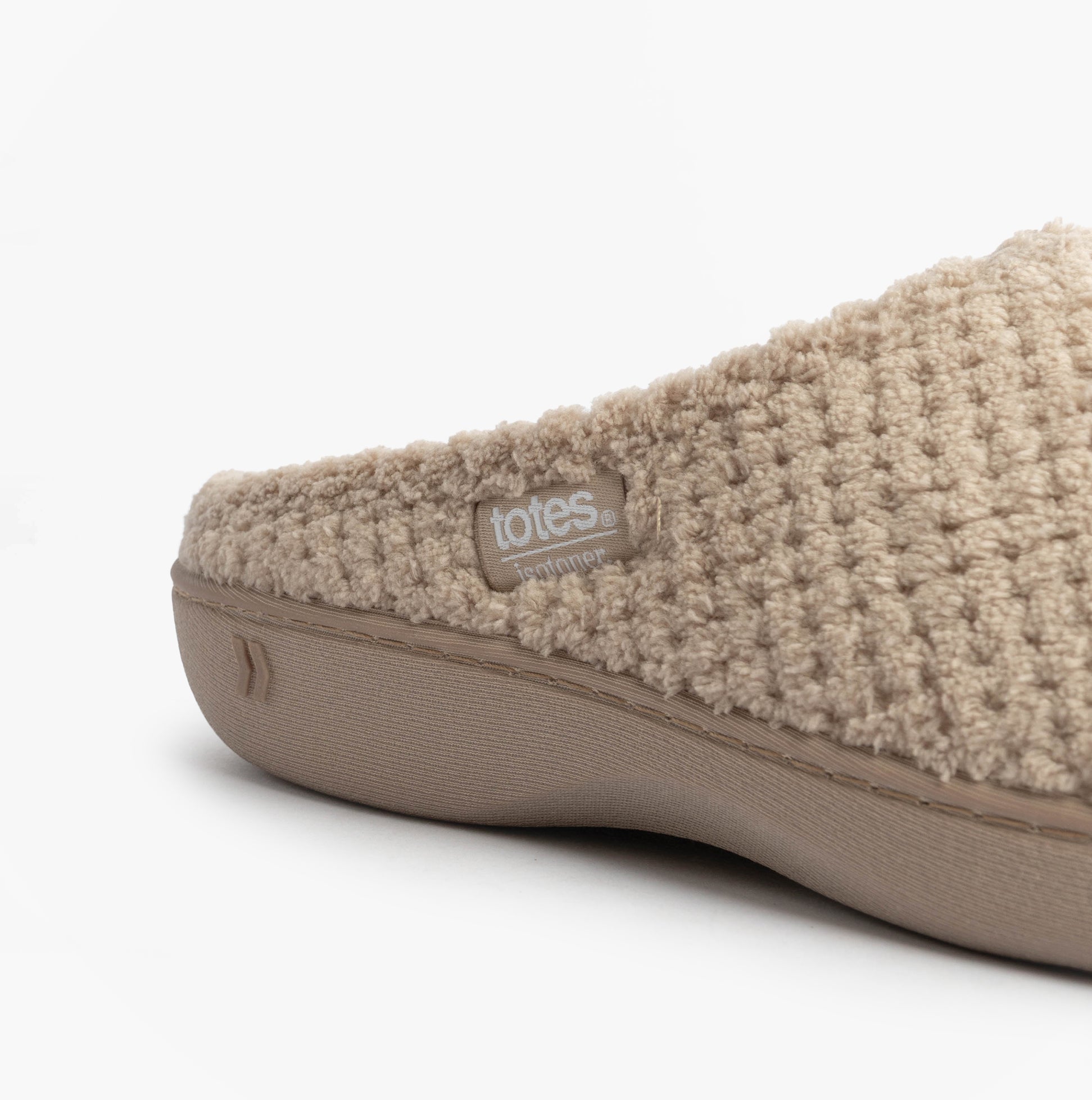 Totes Isotoner POPCORN TERRY Womens Mule Slippers Oat