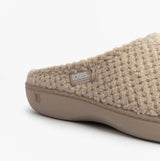 Totes Isotoner POPCORN TERRY Womens Mule Slippers Oat