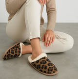 Totes Isotoner ANIMAL FUR Womens Mule Slippers Animal Print