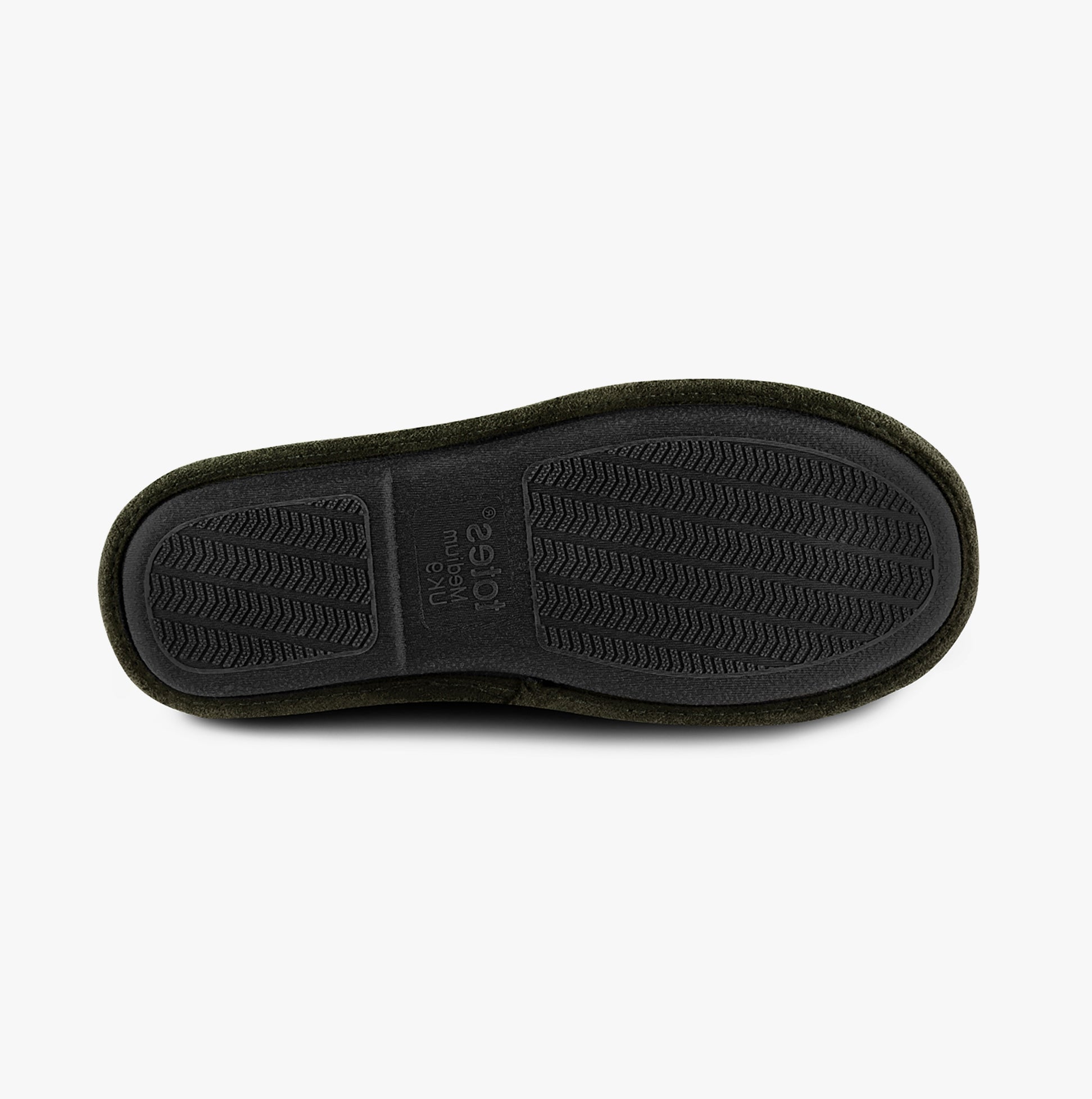 TEXTURED CORD Mens Boot Slippers Khaki
