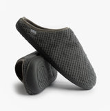 Totes Isotoner SWEPT BACK POPCORN MULE Mens Mule Slippers Grey
