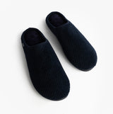 Totes Isotoner SWEPT BACK POPCORN MULE Mens Mule Slippers Navy