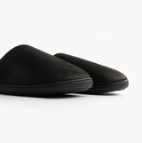 Totes Isotoner SQUARE PATTERNED SMART MULE Mens Mule Slippers Black