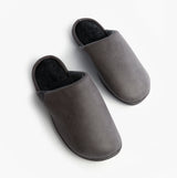 Totes Isotoner SQUARE PATTERNED SMART MULE Mens Mule Slippers Grey