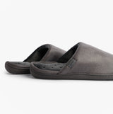 Totes Isotoner SQUARE PATTERNED SMART MULE Mens Mule Slippers Grey