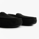 Totes Isotoner SQUARE PATTERNED SMART MOCCASIN Mens Moccasin Slippers Black