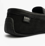 Totes Isotoner SQUARE PATTERNED SMART MOCCASIN Mens Moccasin Slippers Black