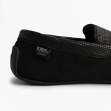 Totes Isotoner SQUARE PATTERNED SMART MOCCASIN Mens Moccasin Slippers Black