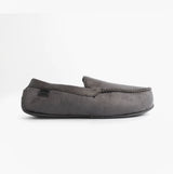 Totes Isotoner SQUARE PATTERNED SMART MOCCASIN Mens Moccasin Slippers Grey