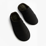 Totes Isotoner SPORT QUILTED MULE WITH COSY LINING Mens Mule Slippers Black