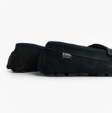 Totes Isotoner SUEDE CLASSIC Moccasin Slippers Mens Navy