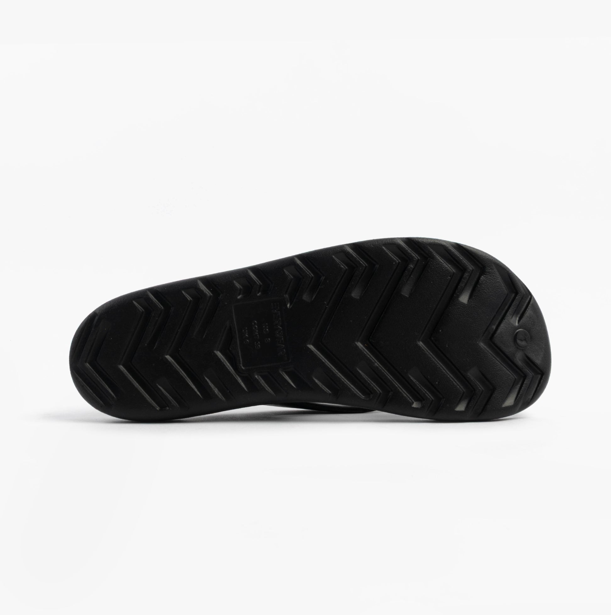 Totes Sol Bounce 0350FBLK Womens Toe Post Sandals Black bottom view with textured rubber sole