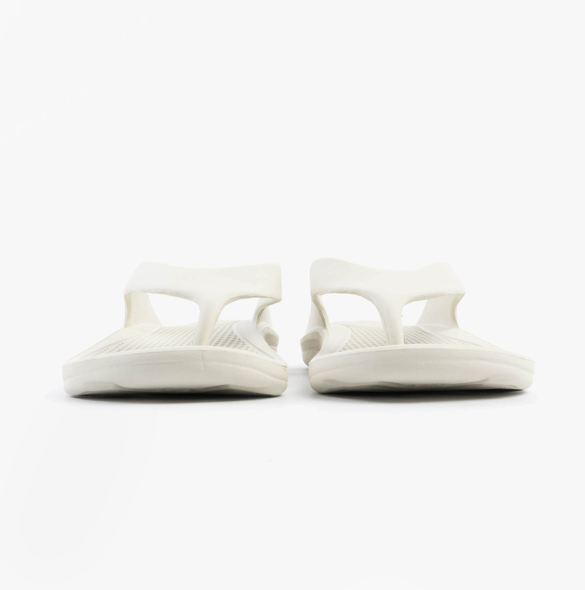 Totes Sol Bounce 0350JSTN Womens Toe Post Sandals Stone front view showcasing lightweight slip-on design.