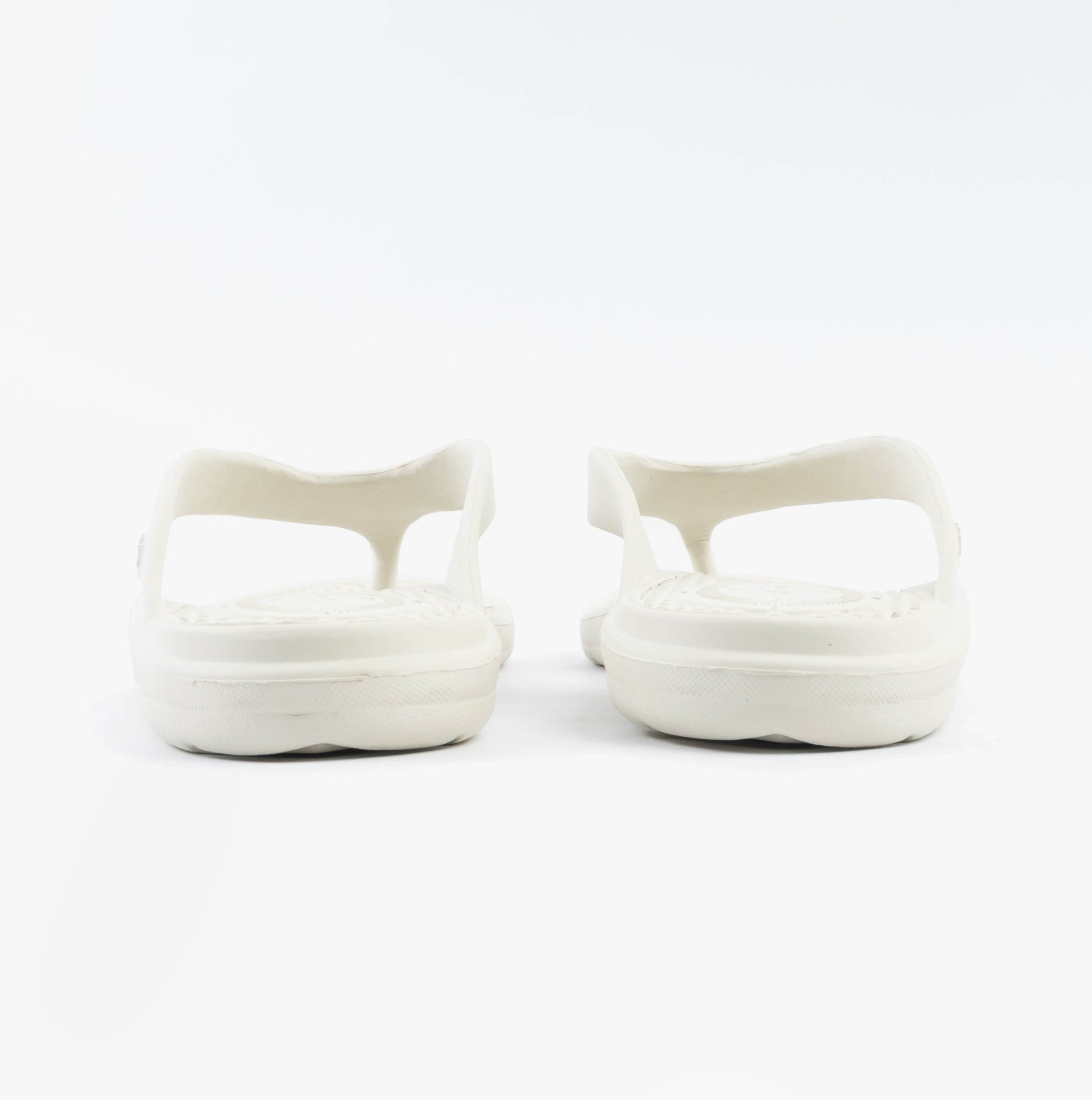 Totes Sol Bounce 0350JSTN Womens Toe Post Sandals Stone back view showing lightweight, comfortable design with slip-on closure.
