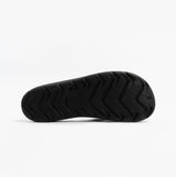 Totes Sol Bounce 0359FBLK Womens Cross Slides Black bottom view showing durable rubber sole with zigzag pattern.